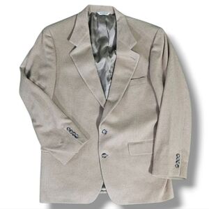 100% CAMEL HAIR CUSTOM TAYLORED BLAZER JACKET